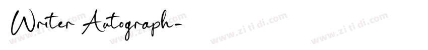  Writer Autograph字体转换